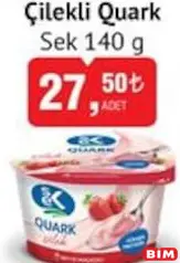 SEK ÇİLEKLİ QUARK 140 G fiyat ve kampanya bilgisi